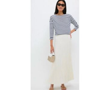 Tuckernuck Ivory Knit Kenley Skirt Pleated Sz XL